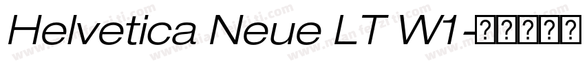 Helvetica Neue LT W1字体转换